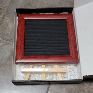 Red and Black Letter Board with Easel